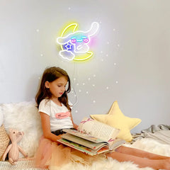 Cinnamoroll Hug the Moon Neon Sign