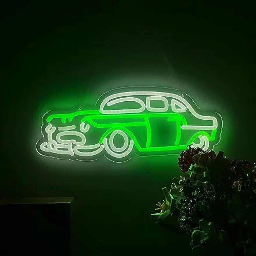 Old Car Neon Sign