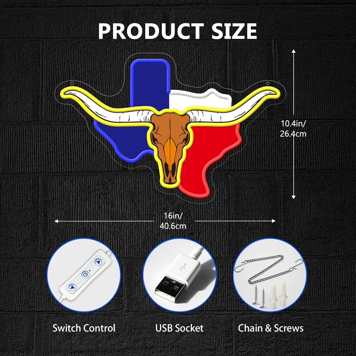 TEXAS Longhorn Neon Sign