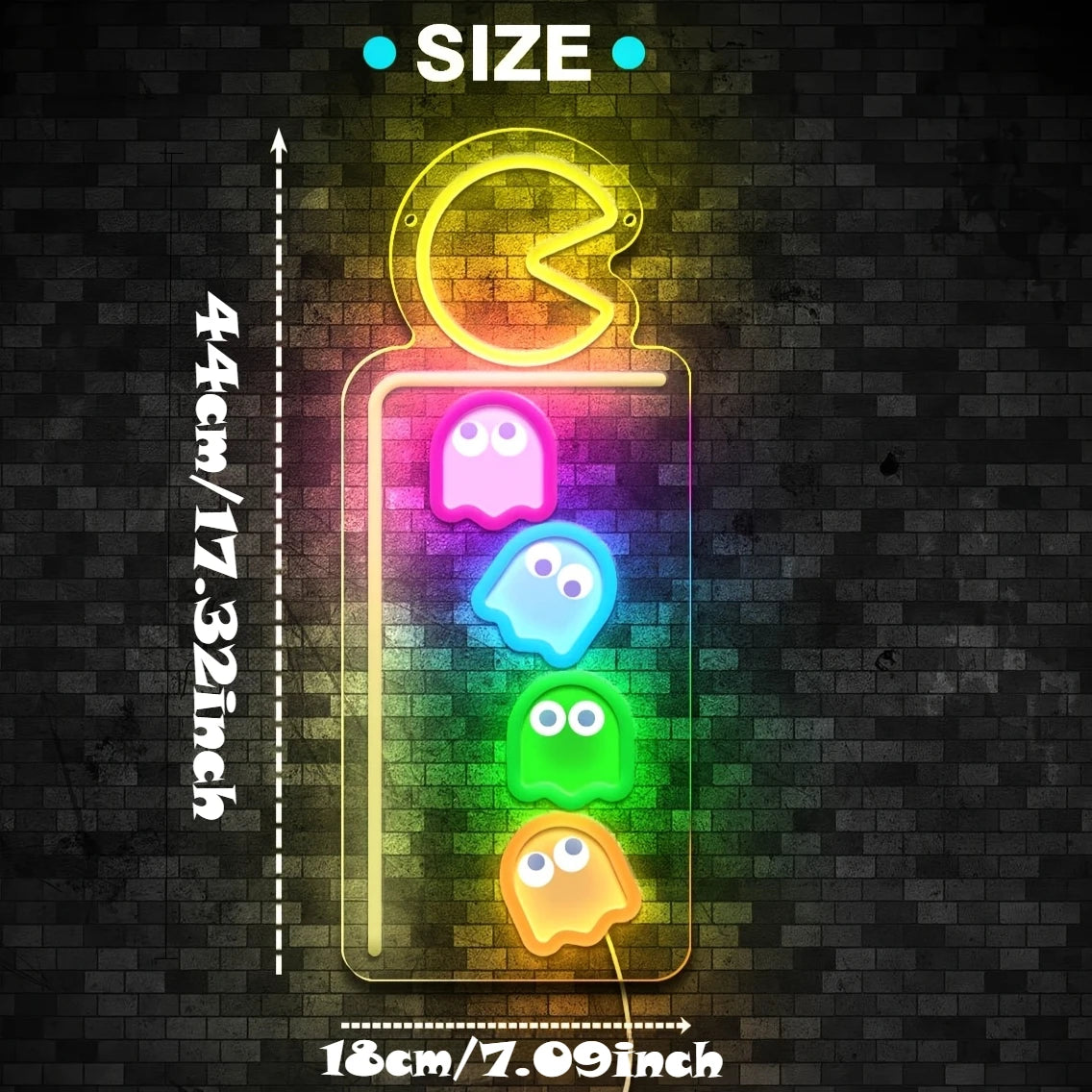 Pacman Game LED Neon Sign
