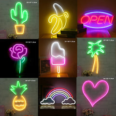 Multiple Natural Shapes Neon Signs
