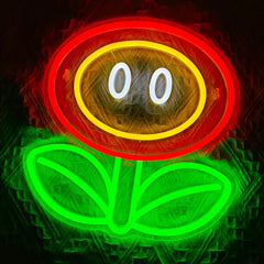 Fire Flower Neon Sign