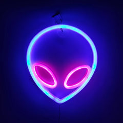Alien Face Neon Sign