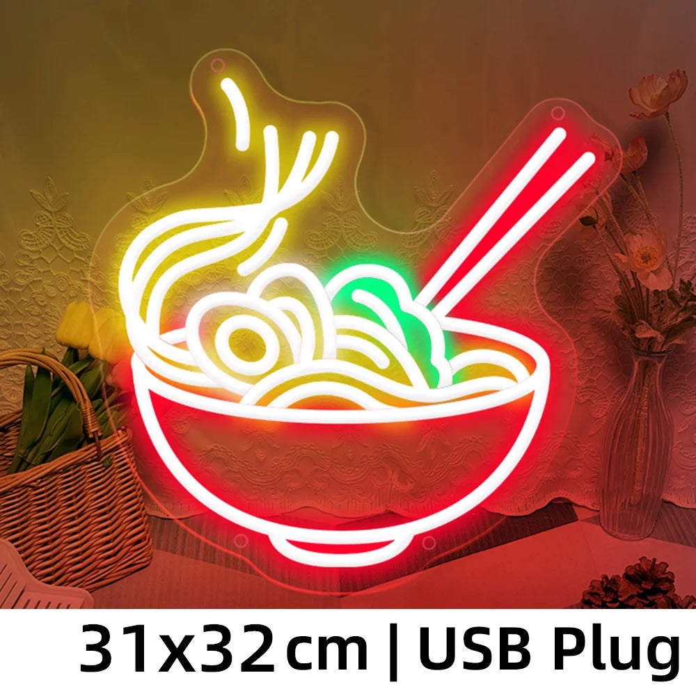 Ramen Noodles Neon Sign