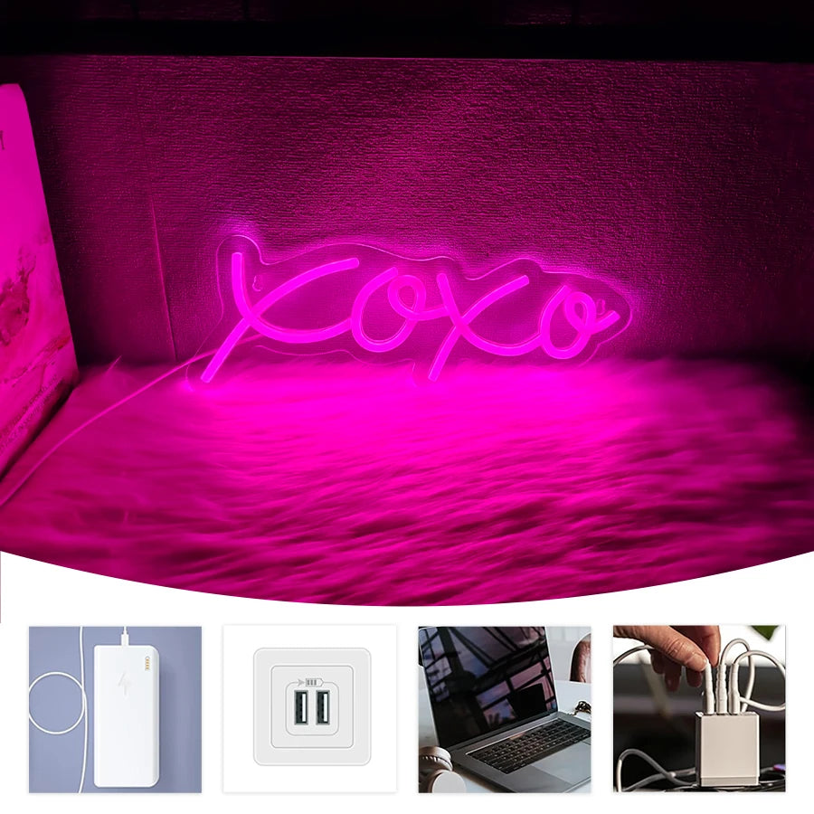 Xoxo Neon Text Sign