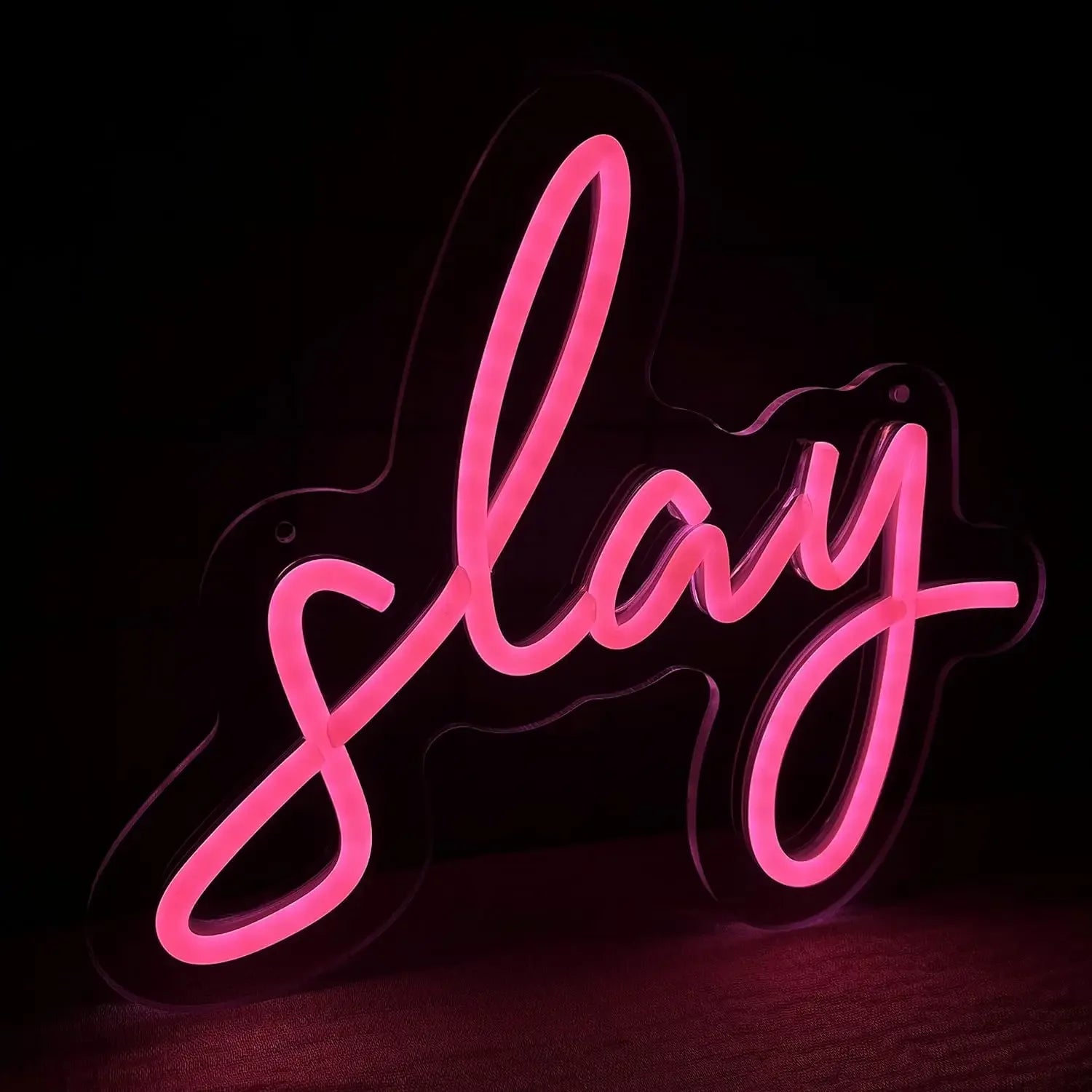 Pink Slay Neon Text Sign