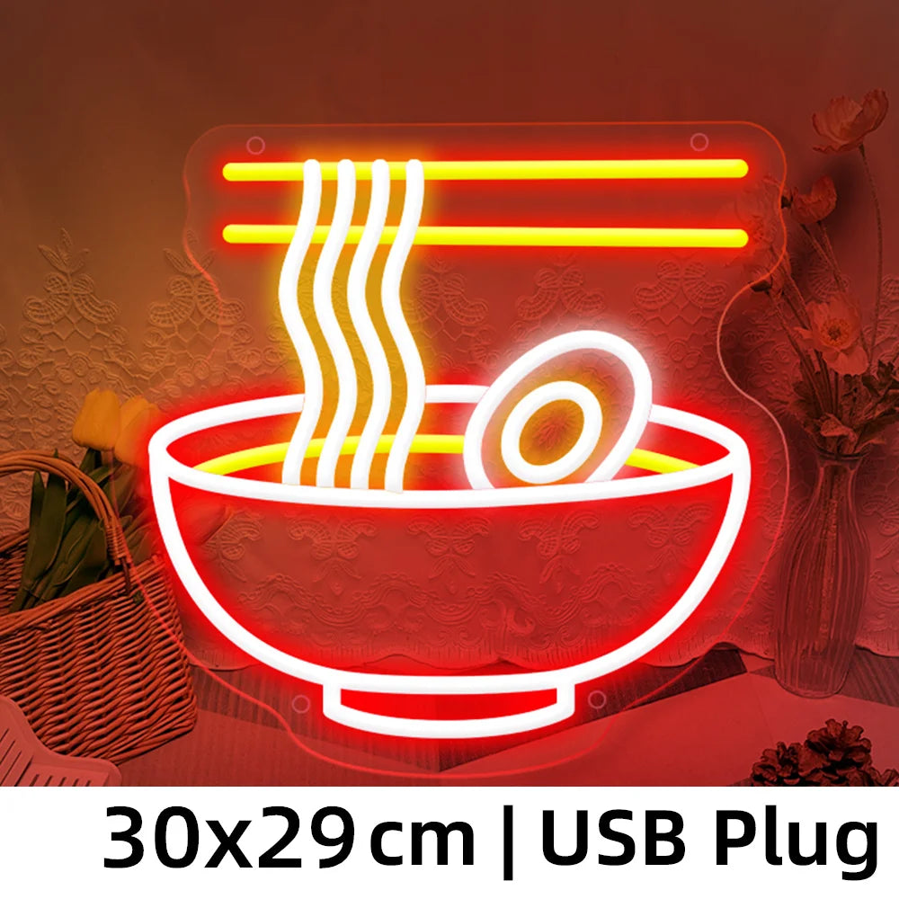 Ramen Noodles Neon Sign