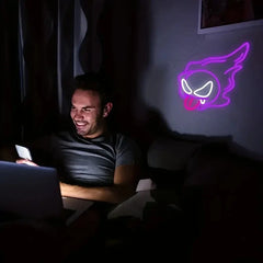 LED Purple Ghost Neon Sign