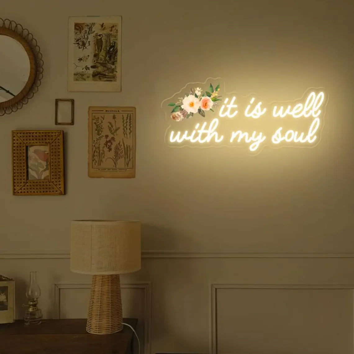 It Is Well With My Soul Neon Text Sign