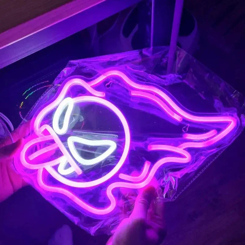 LED Purple Ghost Neon Sign