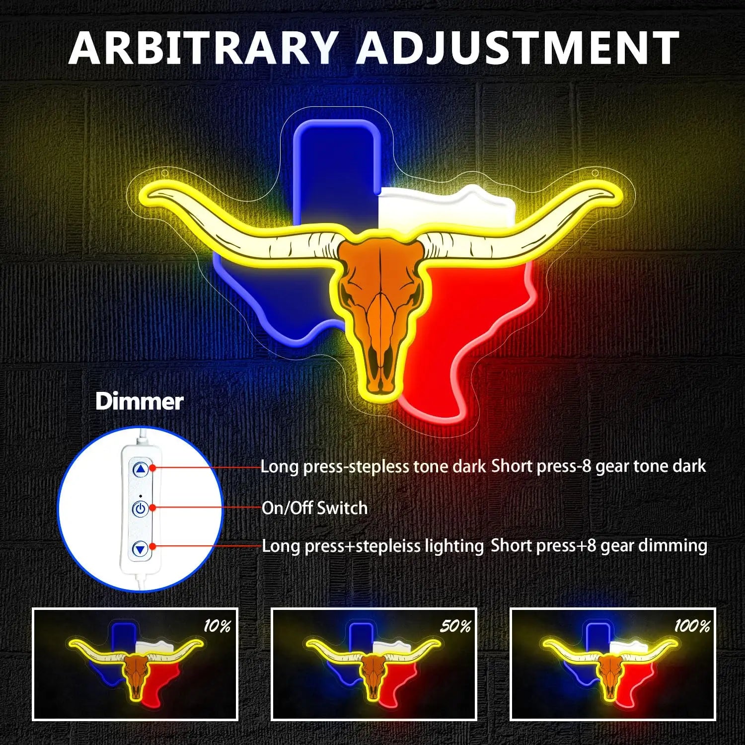 TEXAS Longhorn Neon Sign