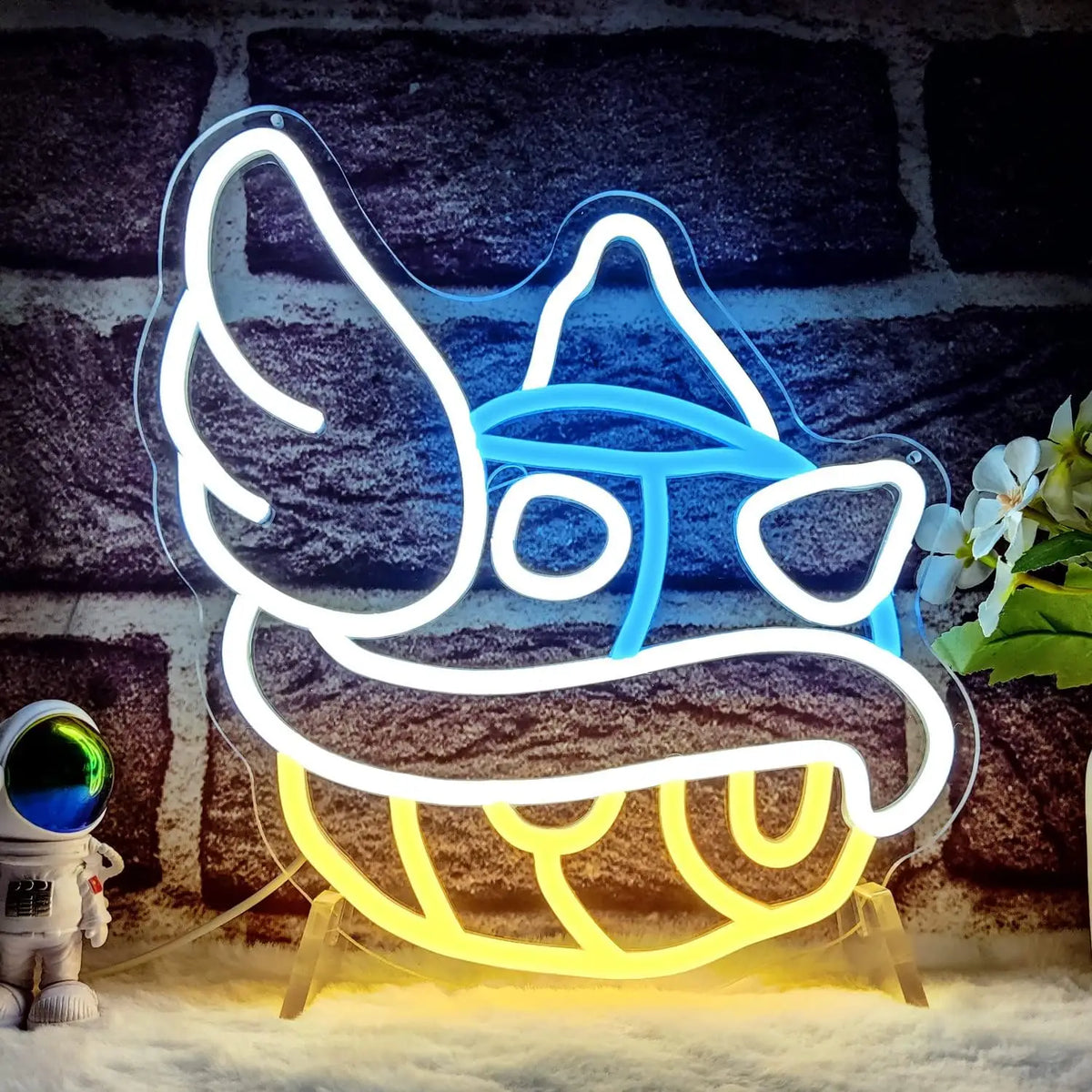 Blue Shell Neon Gaming Sign