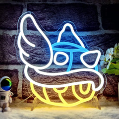 Blue Shell Neon Gaming Sign