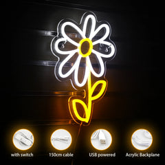 Daisy Flower Neon Sign