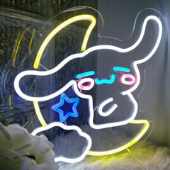 Cinnamoroll Hug the Moon Neon Sign