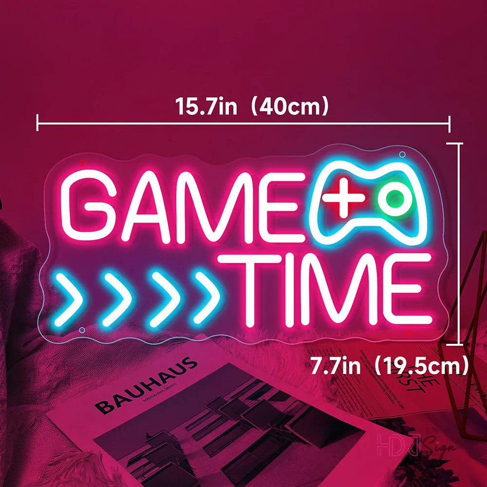 GAME TIME LED Neon Sign