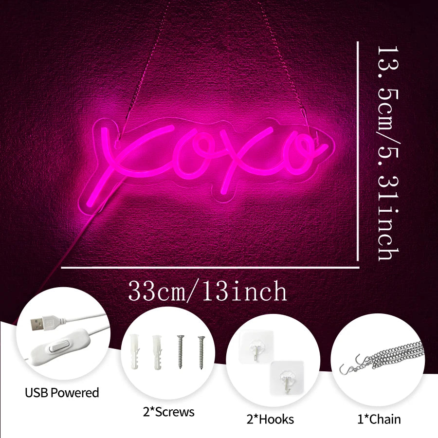 Xoxo Neon Text Sign