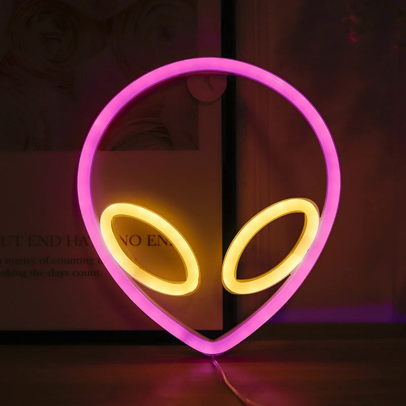 Alien Face Neon Sign