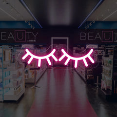 Eye Lashes Neon Sign