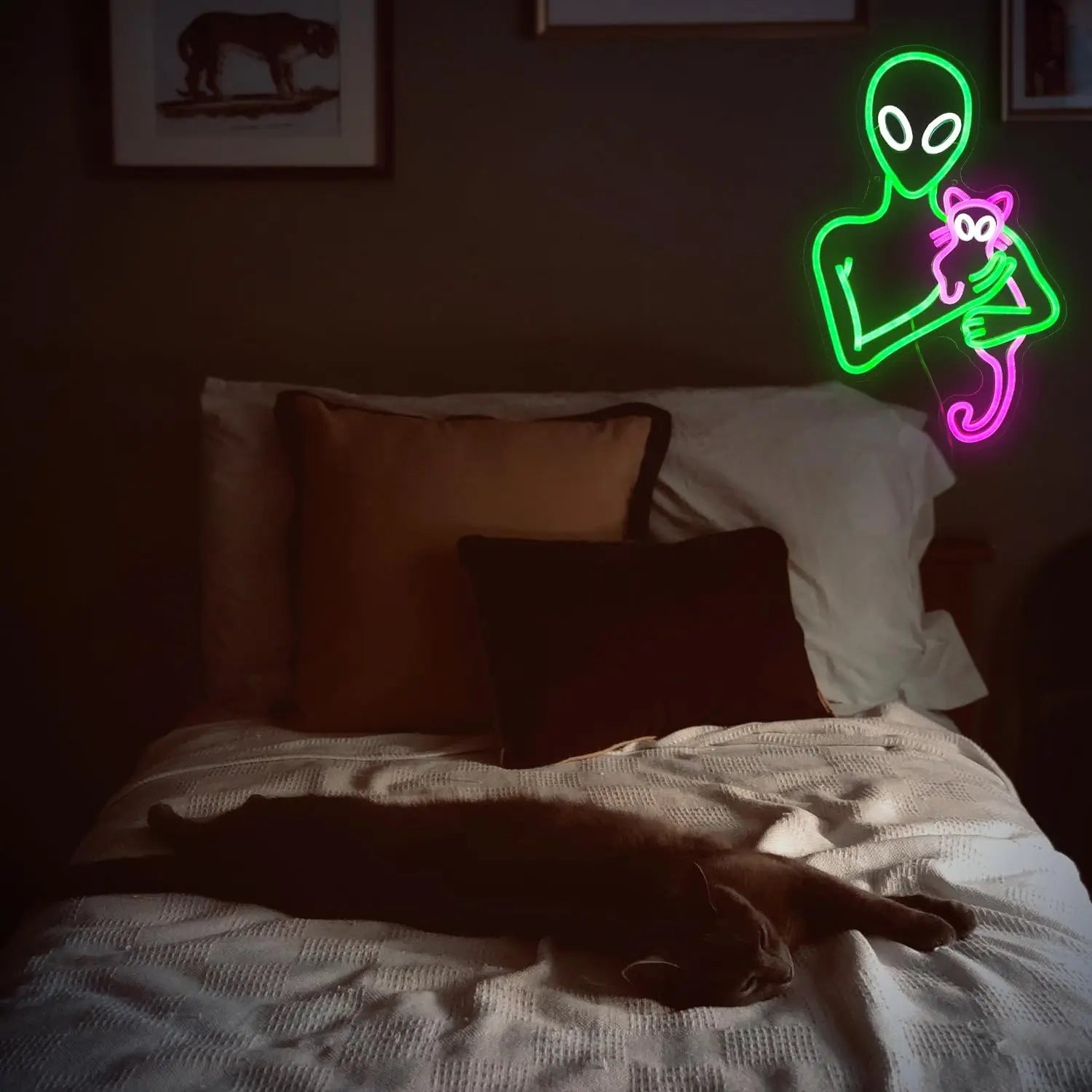 Aliens Cat Neon Sign