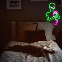 Aliens Cat Neon Sign