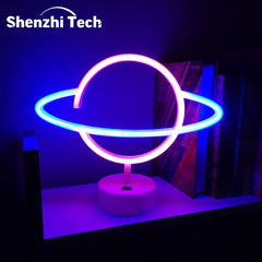 Saturn Multi-Color Neon Sign