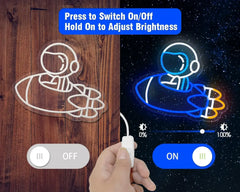 Astronaut Spacecraft Neon Sign
