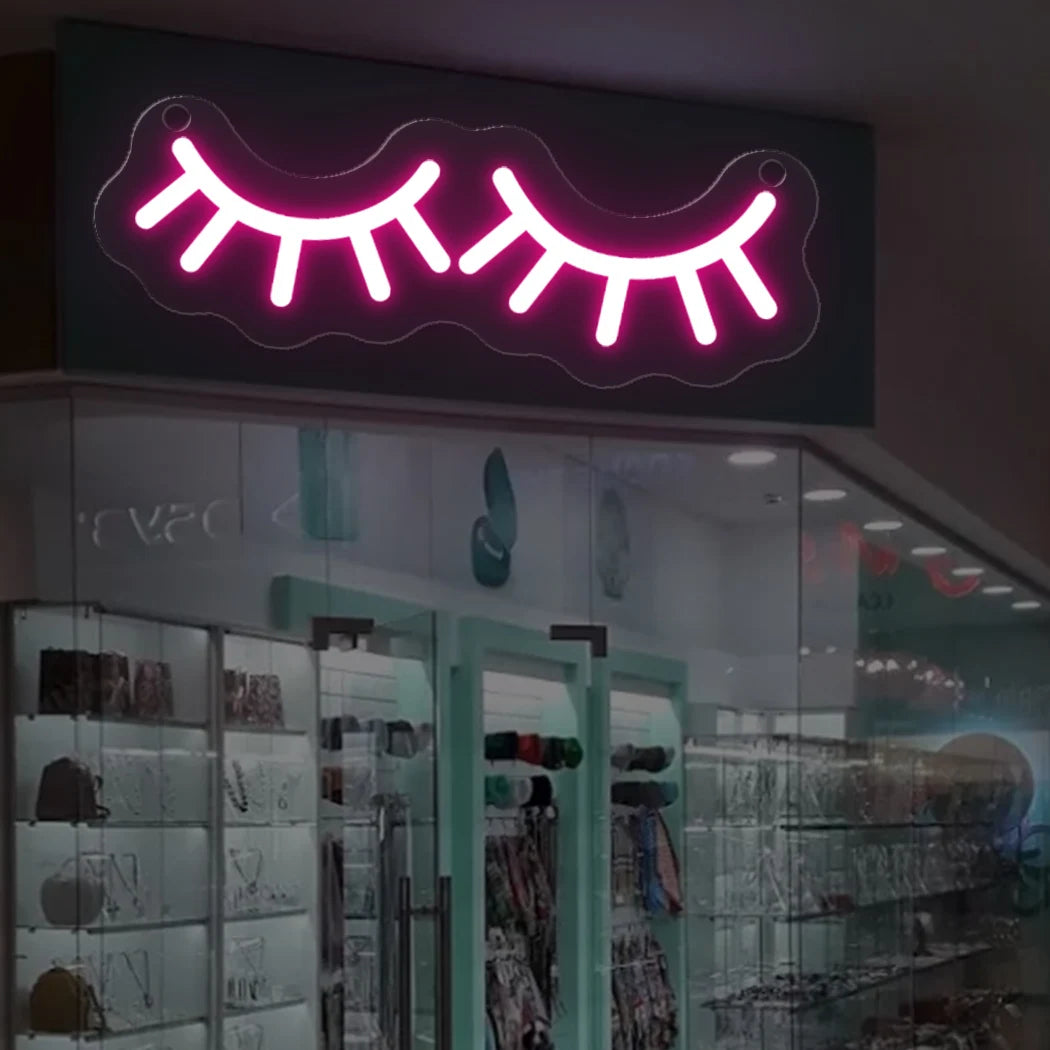 Eye Lashes Neon Sign