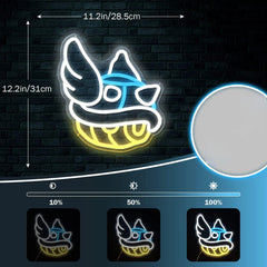 Blue Shell Neon Gaming Sign