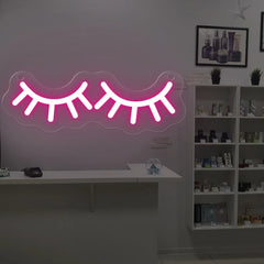 Eye Lashes Neon Sign