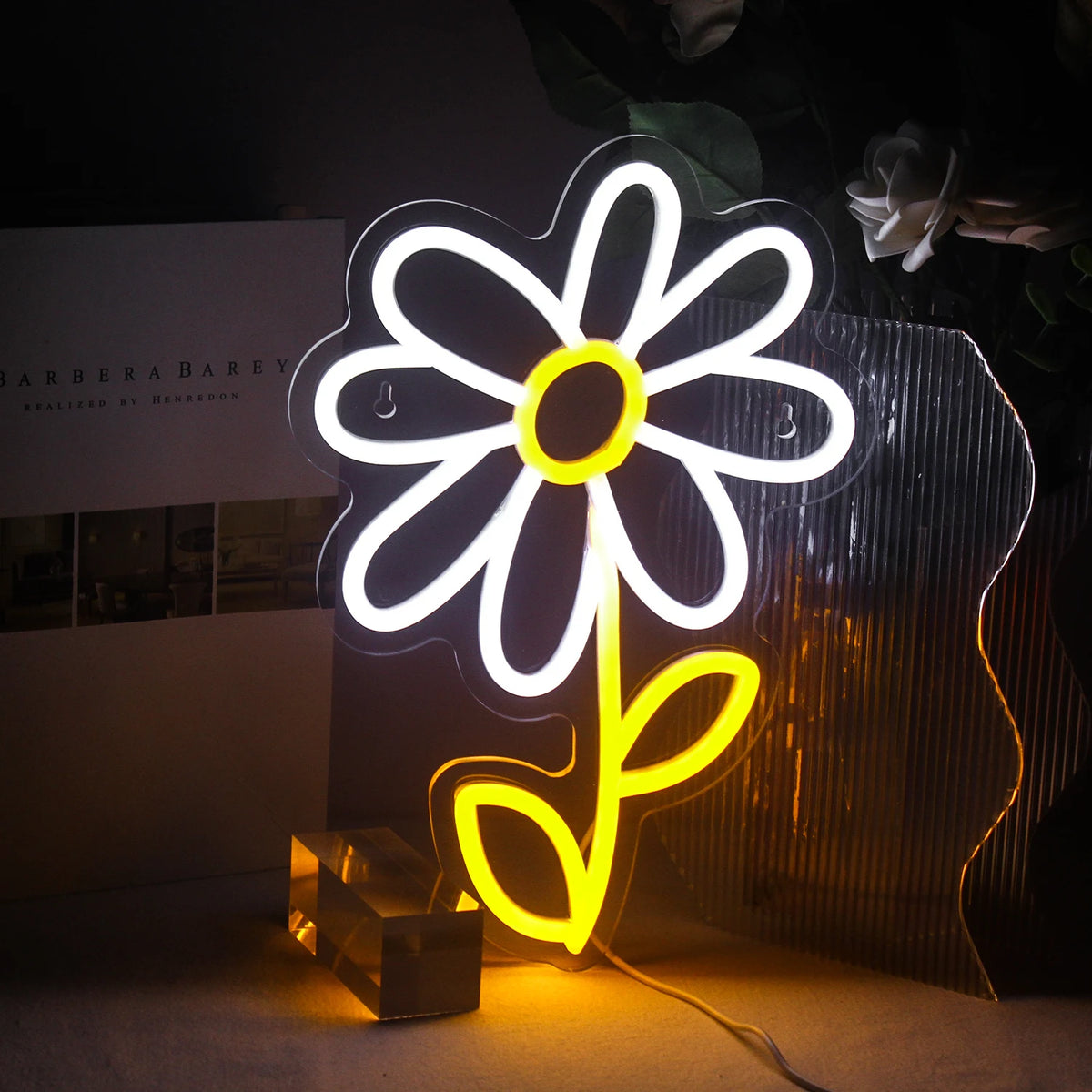 Daisy Flower Neon Sign