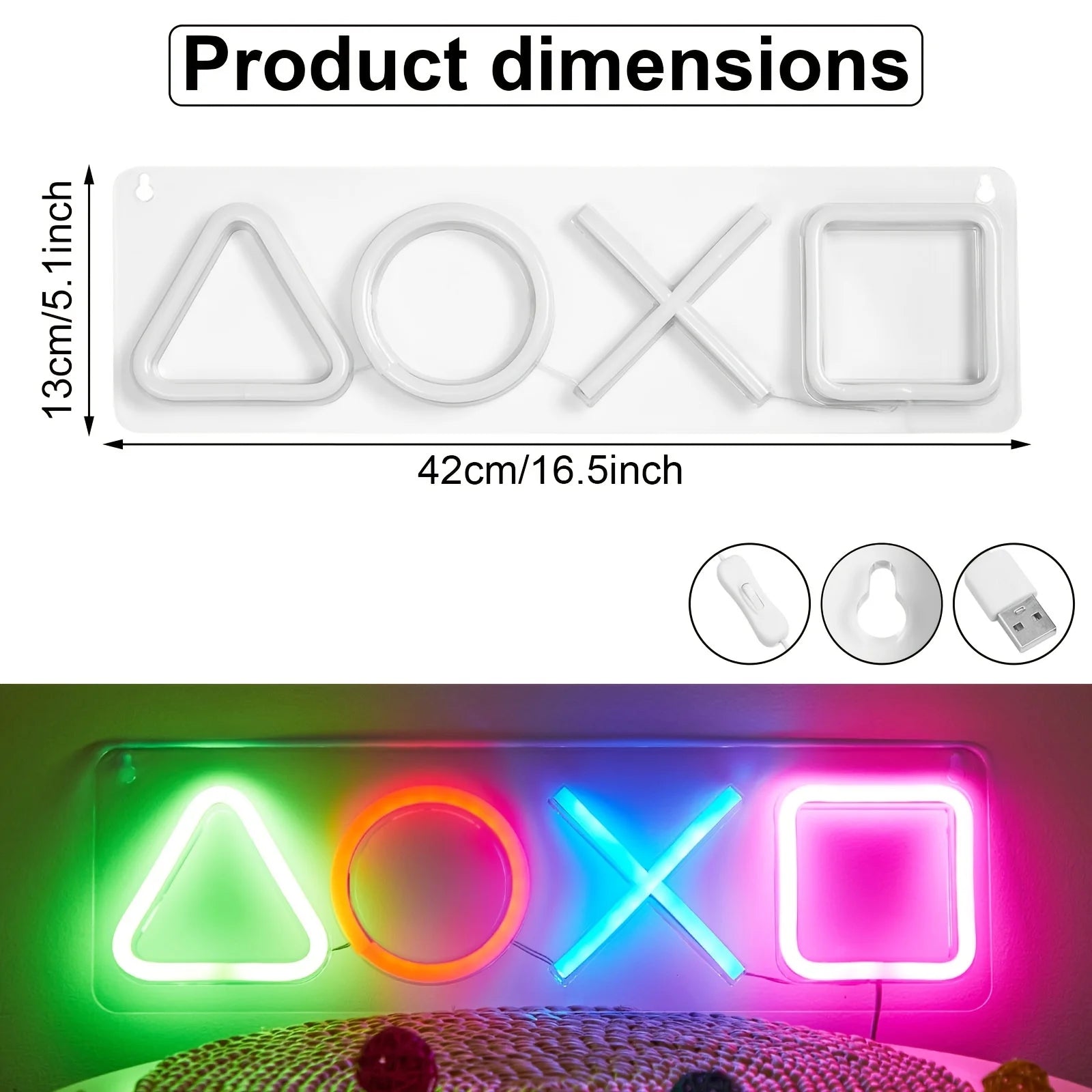 Playstation™ △◯✕▢ Icon LED Neon Sign