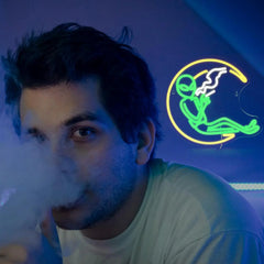 Green Alien Neon Sign