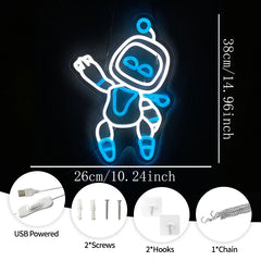 Astro Bot Neon Sign