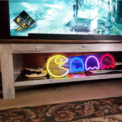 Retro Game Pacman Neon Sign