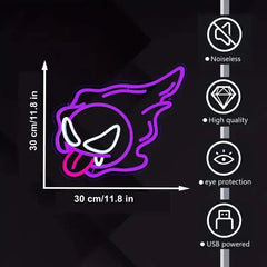 LED Purple Ghost Neon Sign