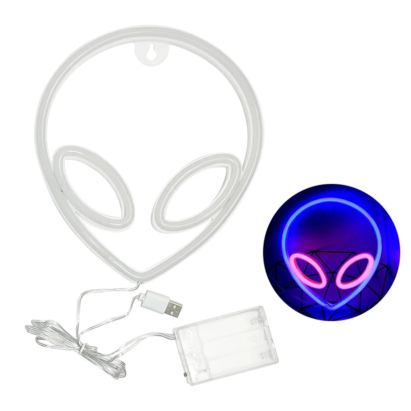 Alien Face Neon Sign