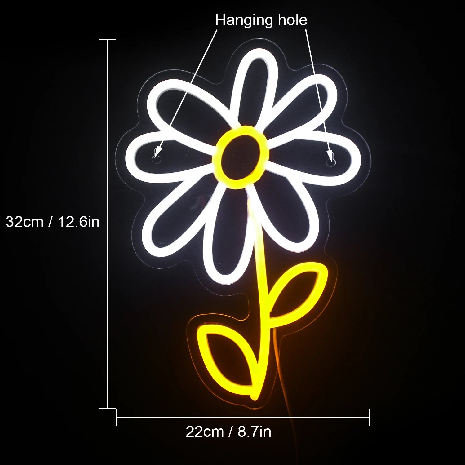Daisy Flower Neon Sign