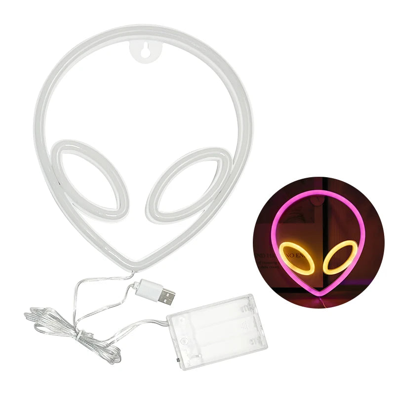 Alien Face Neon Sign
