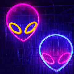 Alien Face Neon Sign