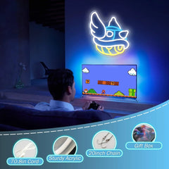 Blue Shell Neon Gaming Sign