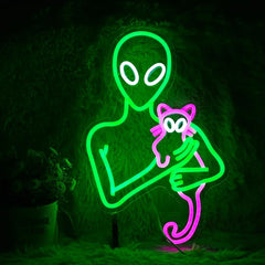Aliens Cat Neon Sign